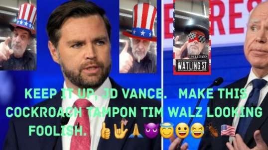 JD Vance Is Leaving Tim Walz In Smoke.  👍🤟🙏😈😇😀😂🪳🇺🇸