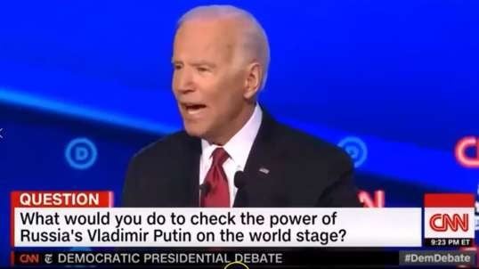 5yrs ago Presidential Debate Biden Says Regime Change Has Not Been The Policy LIE!!!.mp4