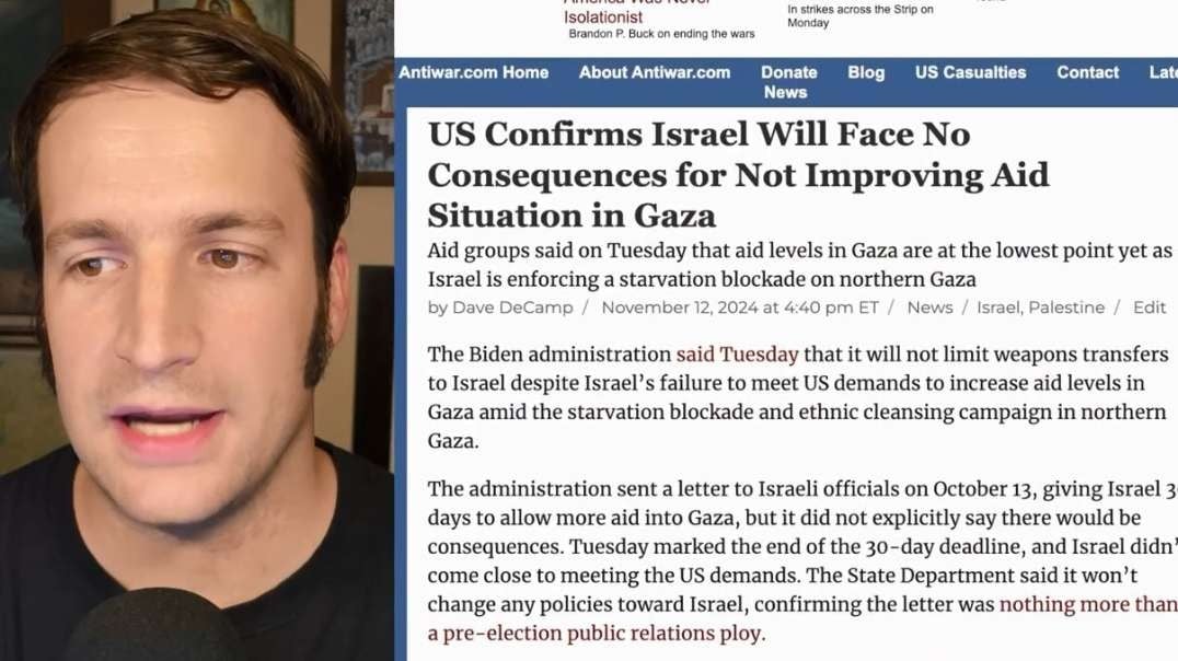 antiwarnews No Consequences for Israel's Starvation Blockade, Trump Picks Huckabee as Israel Envoy.mp4