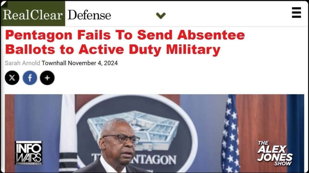 ELECTION TREASON: Pentagon Blocks Active Duty Military From Participating In Election While Illegals Publicly Vote