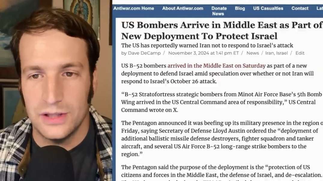 antiwarnews US Bombers Arrive in Mideast To Defend Israel, Israel Kills 50 Kids in Jabalia in 48 Hours.mp4