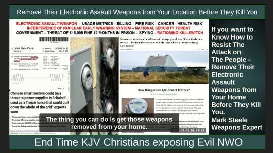 REMOVE THEIR ELECTRONIC ASSAULT WEAPONS FROM YOUR LOCATION BEFORE THEY KILL YOU