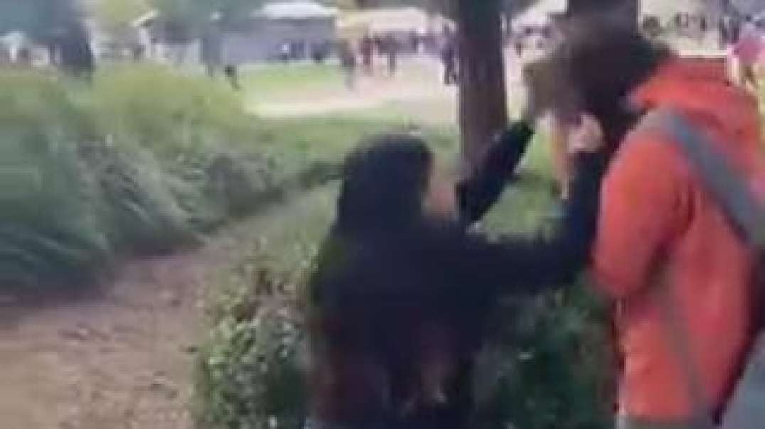 Black Girl Attacks Nervous White Girl