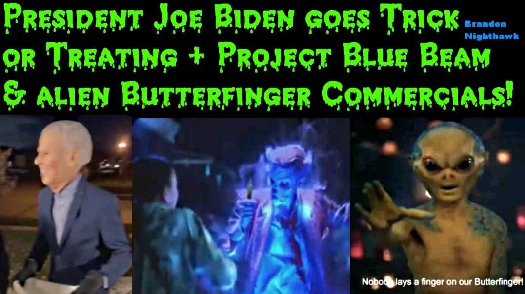 President Biden Halloween & Butterfinger Alien Blue Beam!