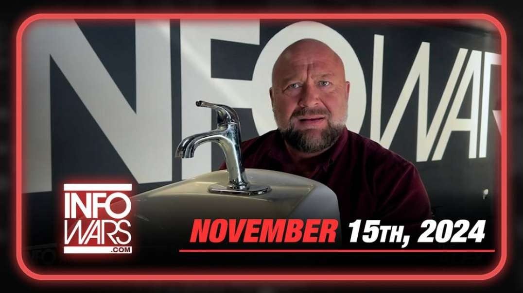 LIVE EXCLUSIVE: Alex Jones Returns To Infowars’ Historic Studios After Judge Blocks Sale To The Onion! Massive Legacy Media/Democrat Hoax Has Collapsed! — FULL SHOW 11/15/24