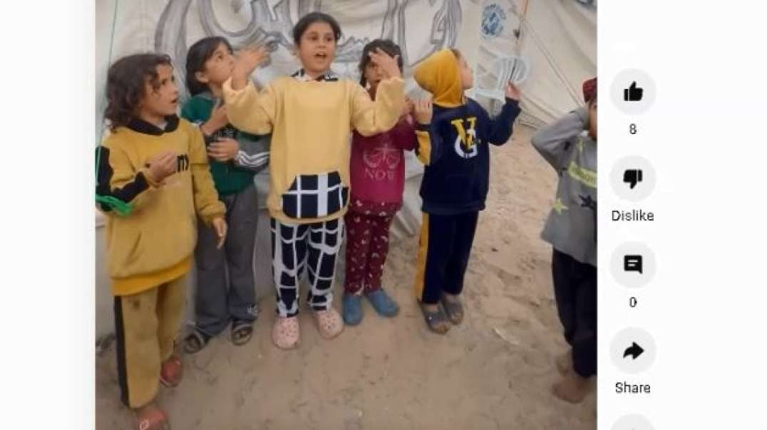 North Gaza Children Singing - And Then Jet Flies Overhead 11-11-24.mp4