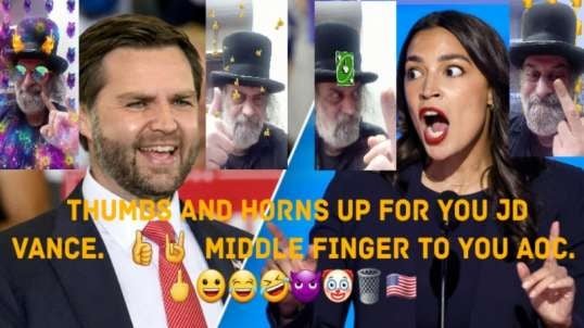 AOC Offended By Garbage Statement By JD Vance.  🖕😀😂🤣😈🤡🗑🇺🇸