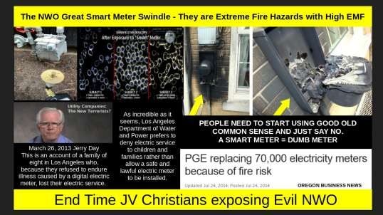 The NWO Great Smart Meter Swindle - They are Extreme Fire Hazards with High EMF