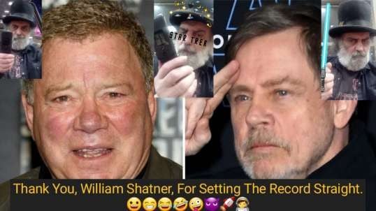 Shatner Dissolves Gay Narrative Of Hamill.  😀😁😂🤣🤪😈🚀👨‍🚀