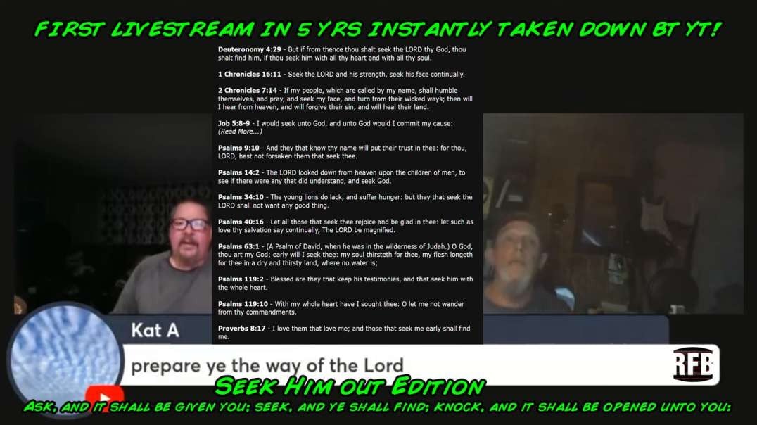 FIRST LIVESTREAM IN 5 YRS INSTANTLY TAKEN DOWN BT YT! - Richie From Boston