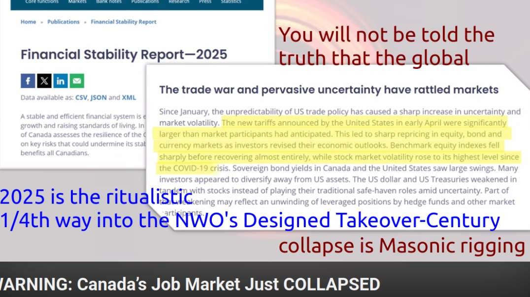 WARNING： Canada’s Job Market Just COLLAPSED?  With Pirates(Freemasons) Sabotaging Things?