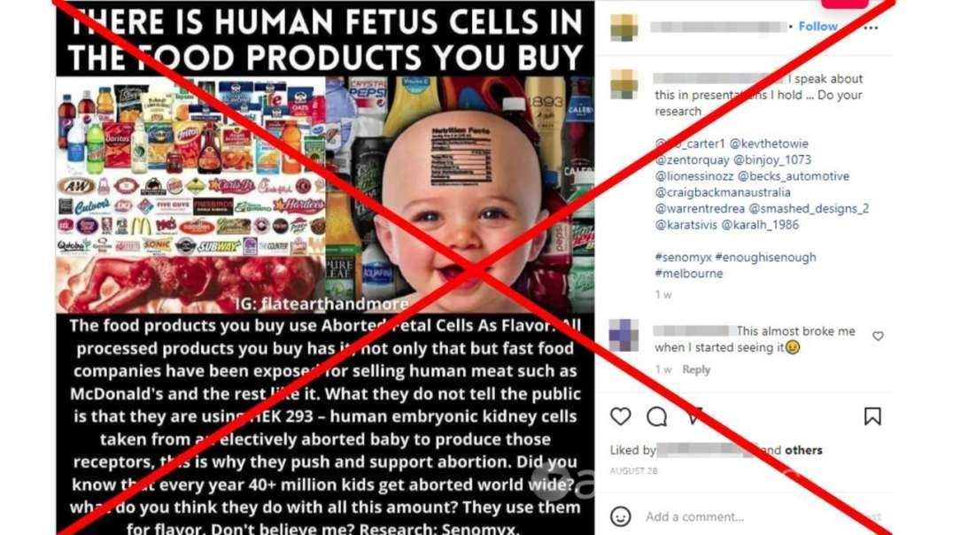 NWO: Food companies use cells from aborted babies!