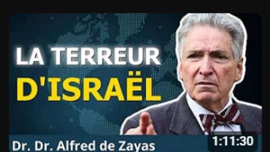 Les origines terroristes d’Israël : Ce que les médias vous cachent | Dr Alfred de Zayas