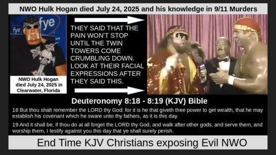 NWO Hulk Hogan (Died on 7-24-2025) and his knowledge in 9-11 Murders