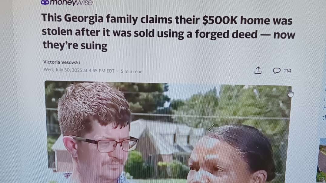 Real News with Lucretia Hughes updates on save our home, where we are at on that they are stealing people homes this way